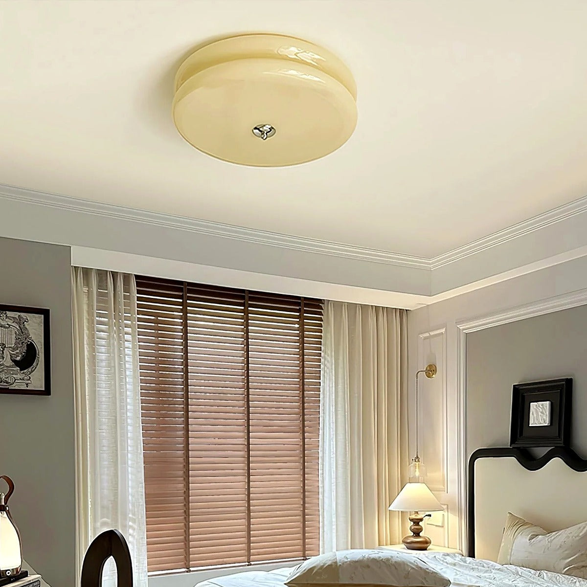 Art Deco Glass Flush Ceiling Light LED 32/40 cm – Margot | Aussie Lights