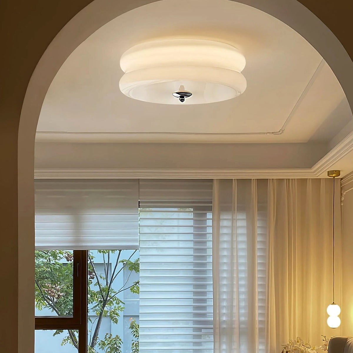 Art Deco Glass Flush Ceiling Light LED 32/40 cm – Margot | Aussie Lights