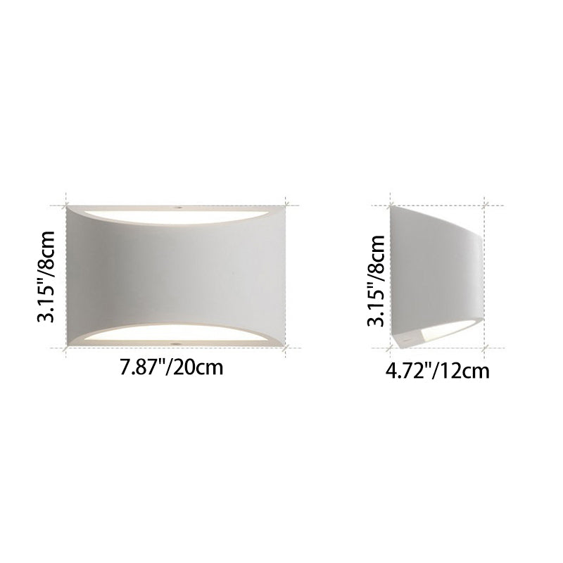 Arden LED wall light curved aluminium design