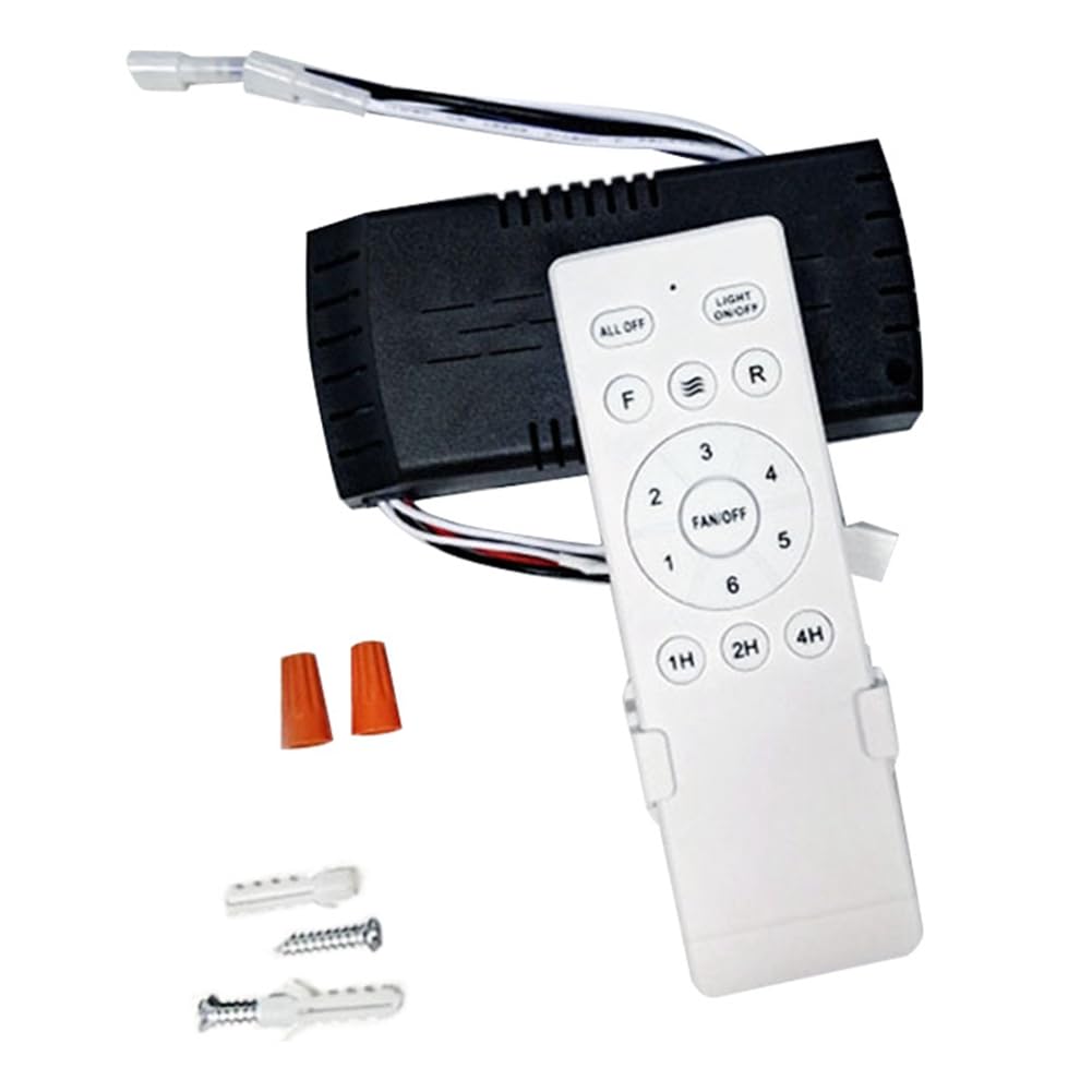 Banksia ceiling fan remote control and receiver with six speed buttons, reverse and timer controls