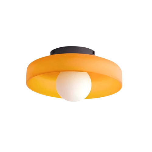 Orla orange glass ceiling light