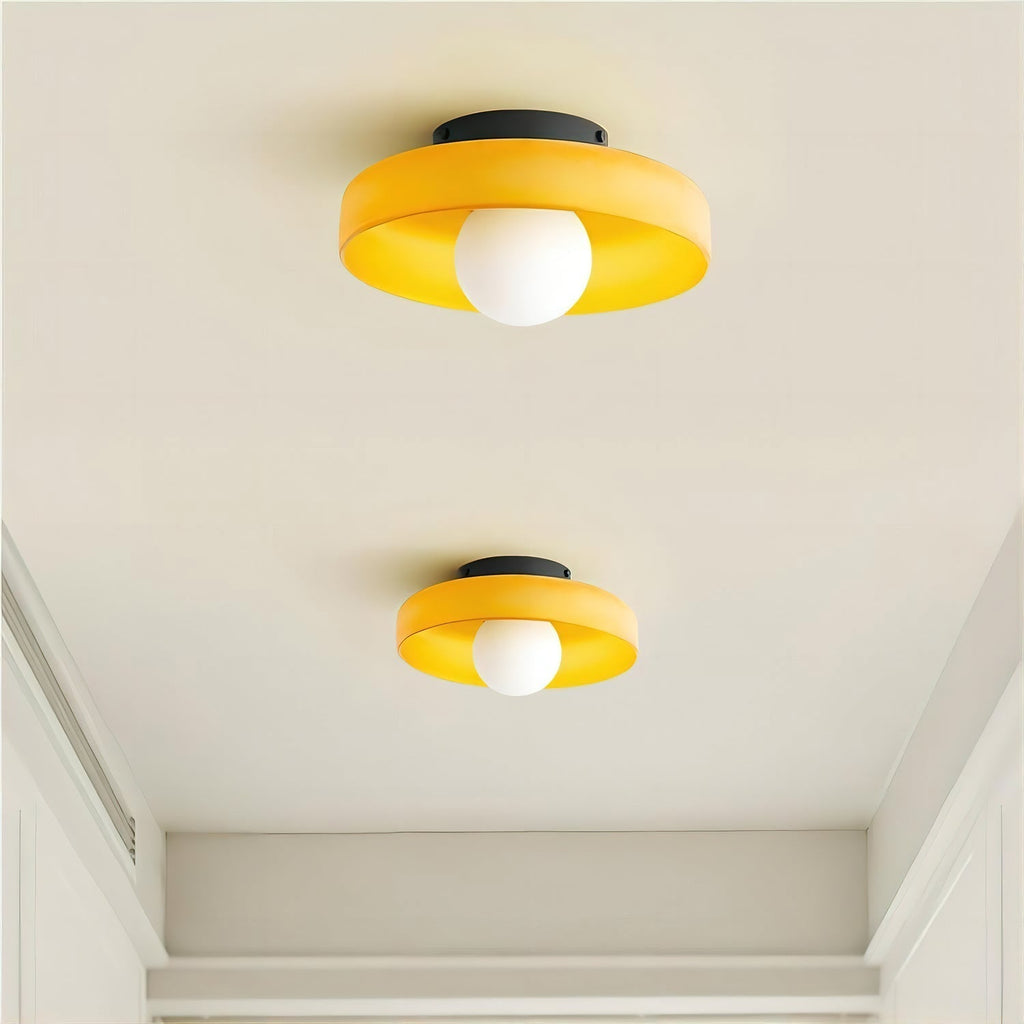 Orla white glass ceiling light