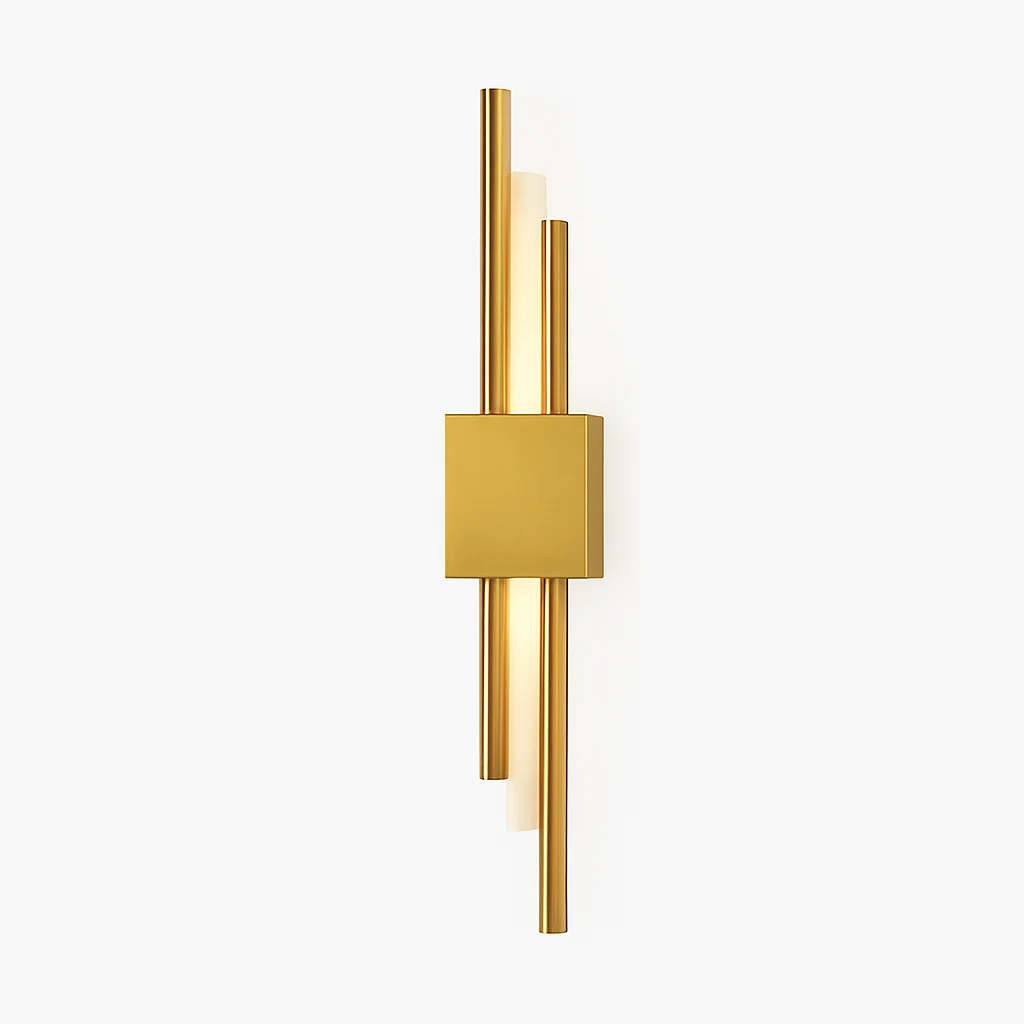 Xeres LED wall light in gold